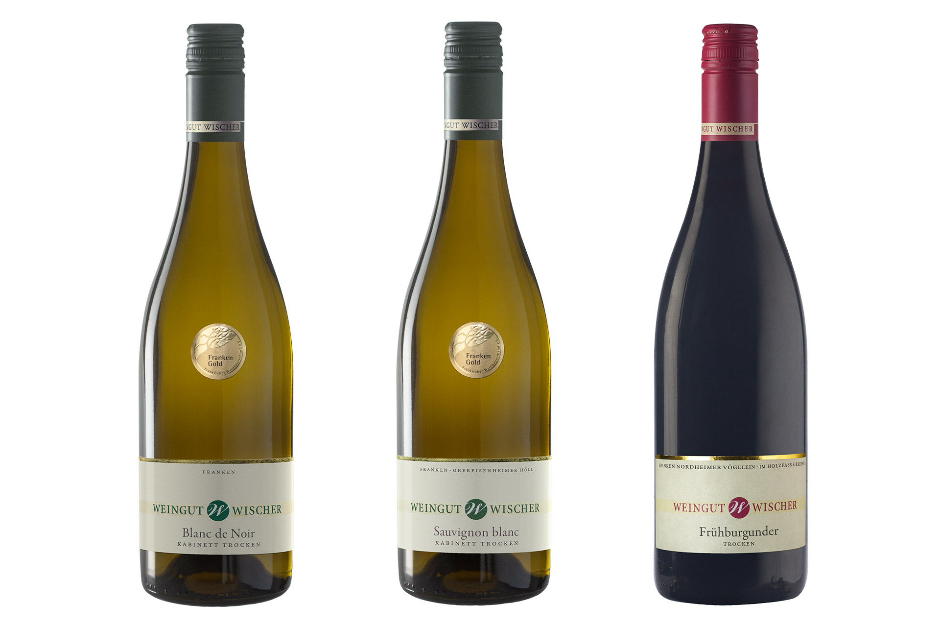 Trio in der Burgunderflasche - Sauvignon Blanc, Blanc de Noir und Frühburgunder